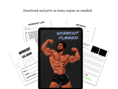 Ultimate Men's Fitness & Health Journal: 3-Month Transformation Printable Tracker