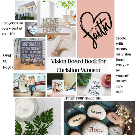 Faith & Dreams: A Vision Board Book for Christian Women